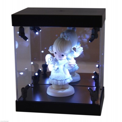 MB Display Box Acrylic Case LED Light House for mini collectible doll figurine   301491405781